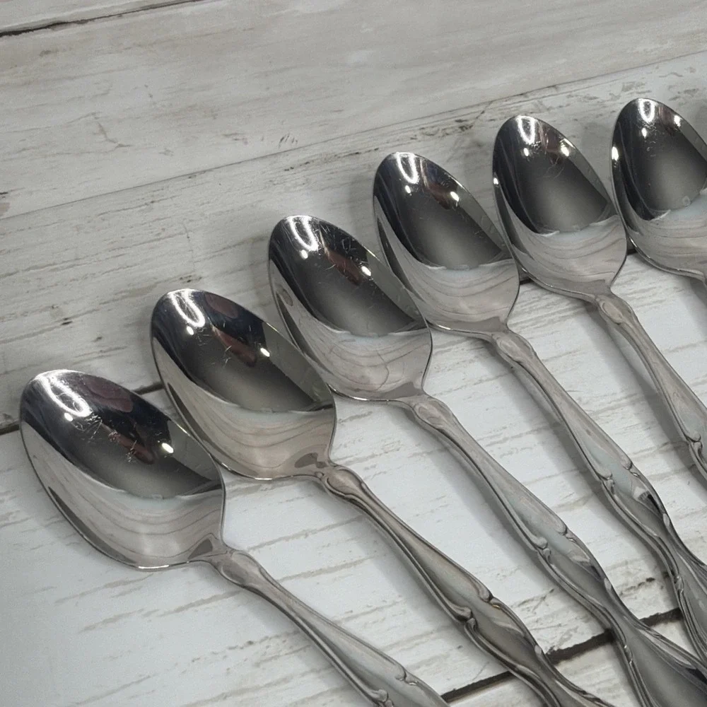 Oneida Community Cantata Stainless Silverware Flatware Spoons Lot 10